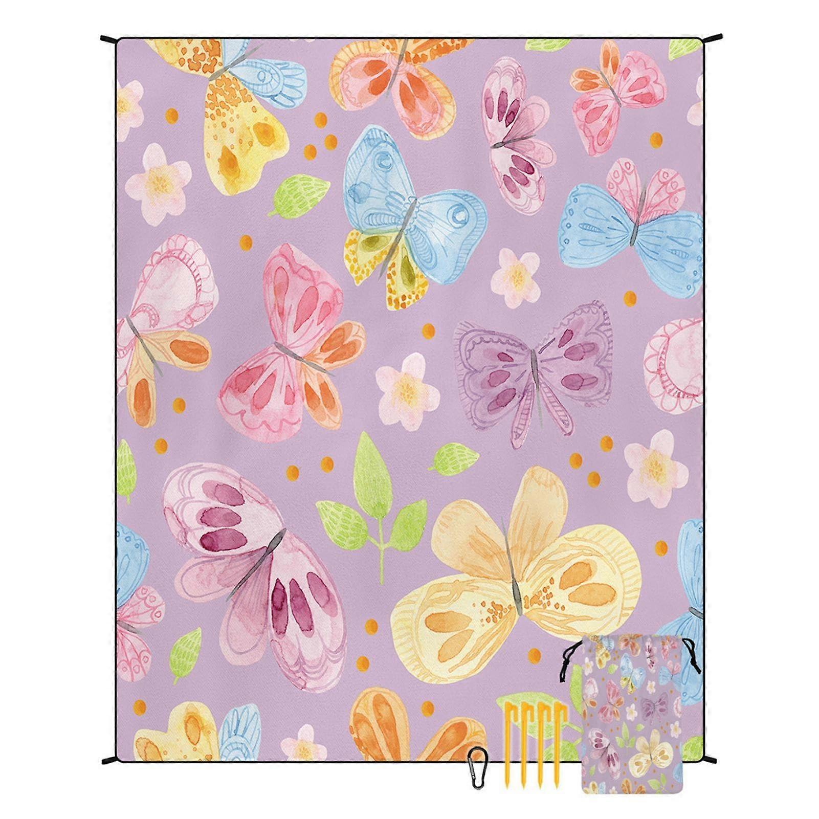 Travel Picnic Blanket 70.8 x 86.6 Inch, Large Foldable Sea Mat Sand Outdoor Picnic Mat for Hiking, Camping