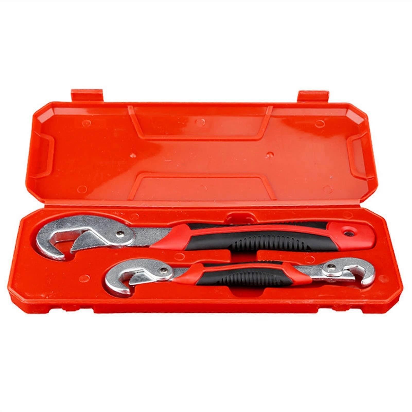Adjustable Spanner Wrench Ratchet Set, Metric Ring Spanner, Torque Gear Wrench, Hand Tools for Nuts (2Pcs)