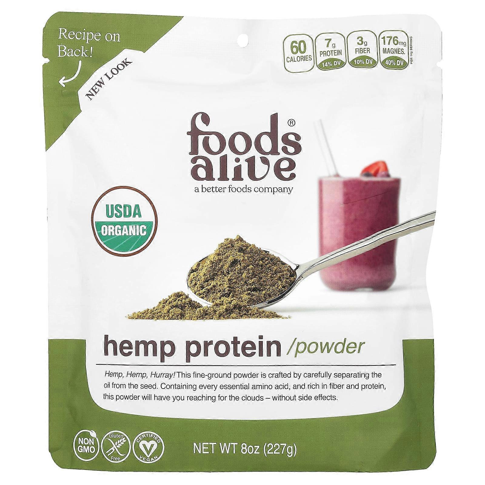 Organic Hemp Protein Powder, 8 oz (227 g)