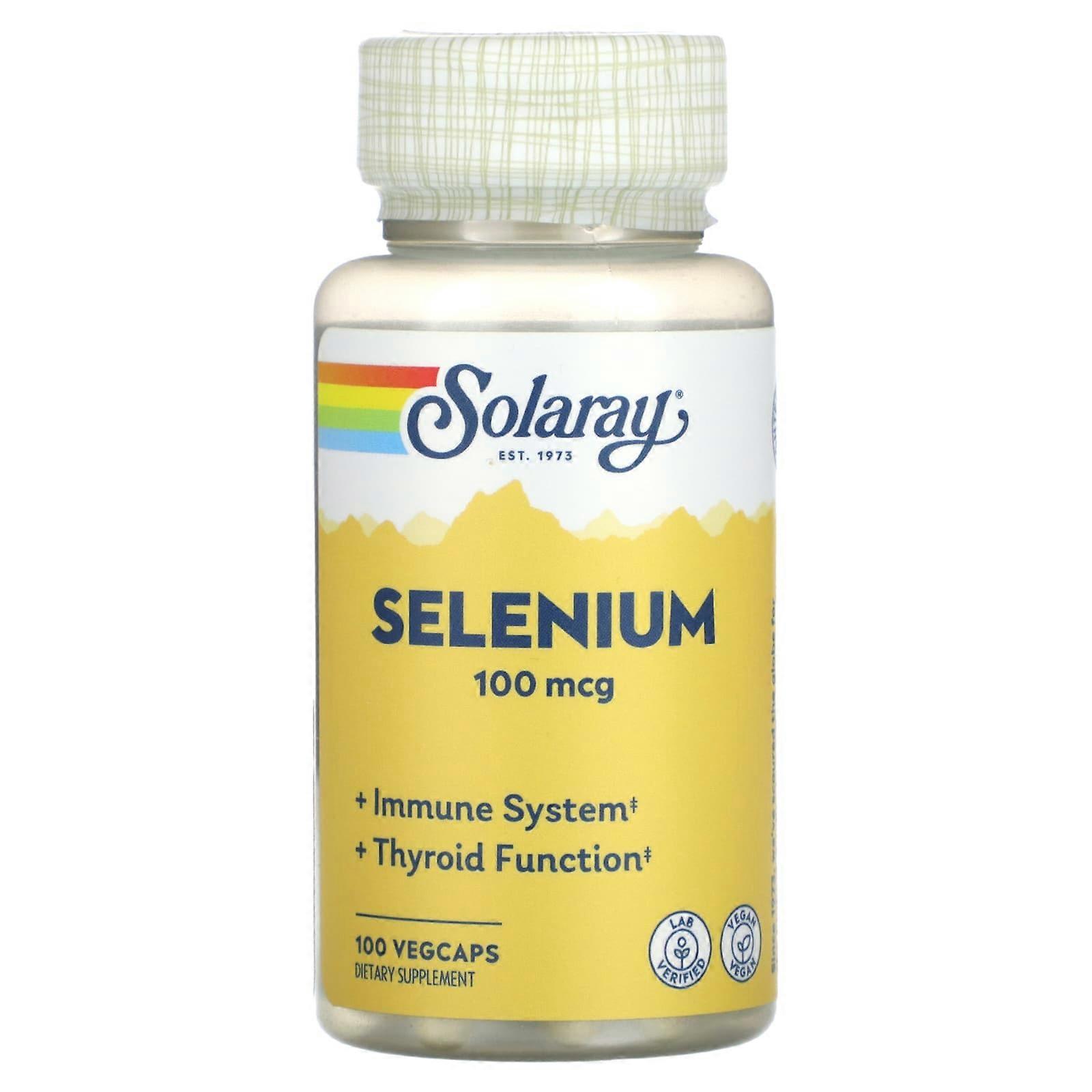 Solaray, Selenium, 100 mcg , 100 VegCaps