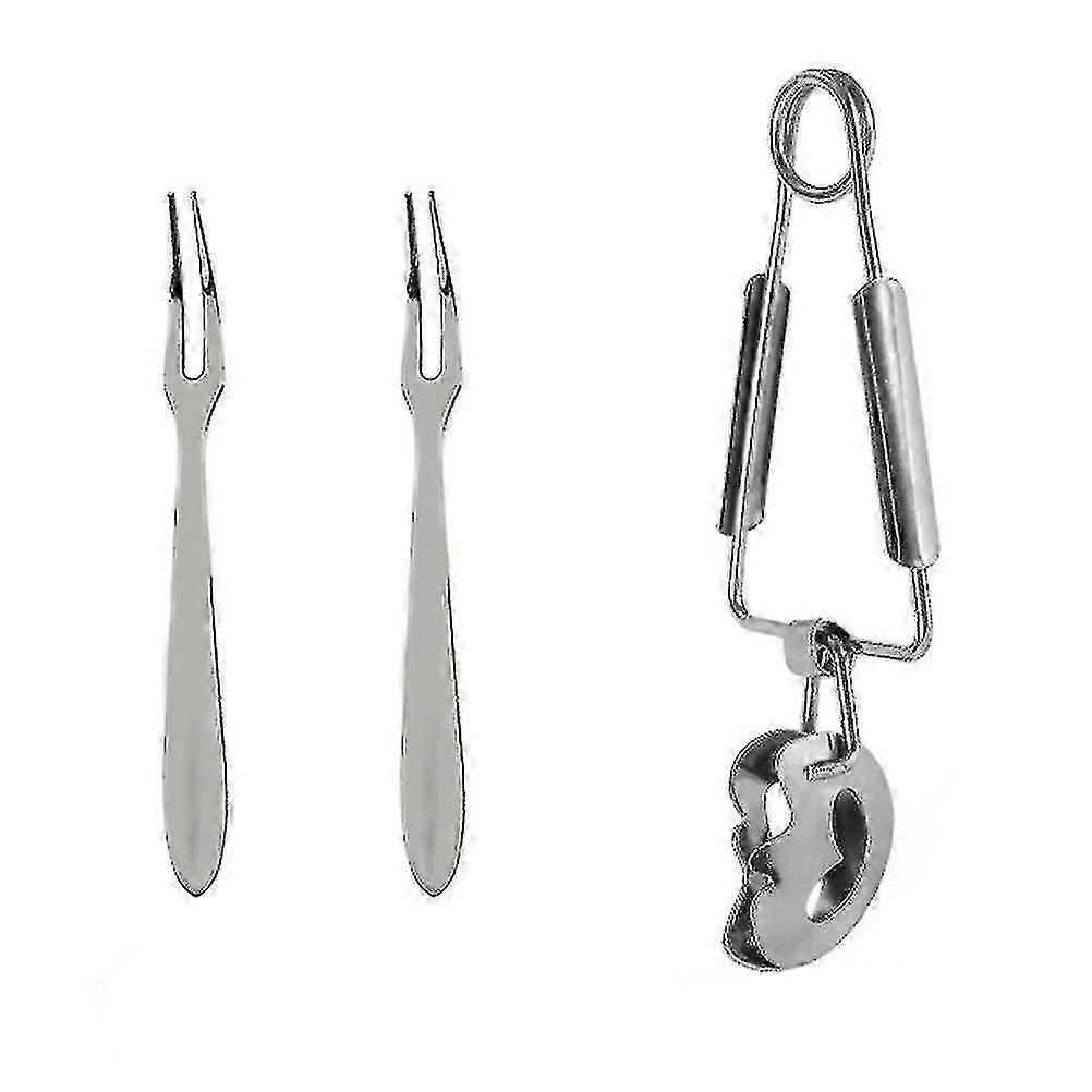 1 ensemble de fourchettes à escargots, pince à escargots de qualité supérieure, fourchette à escargots durable et robuste