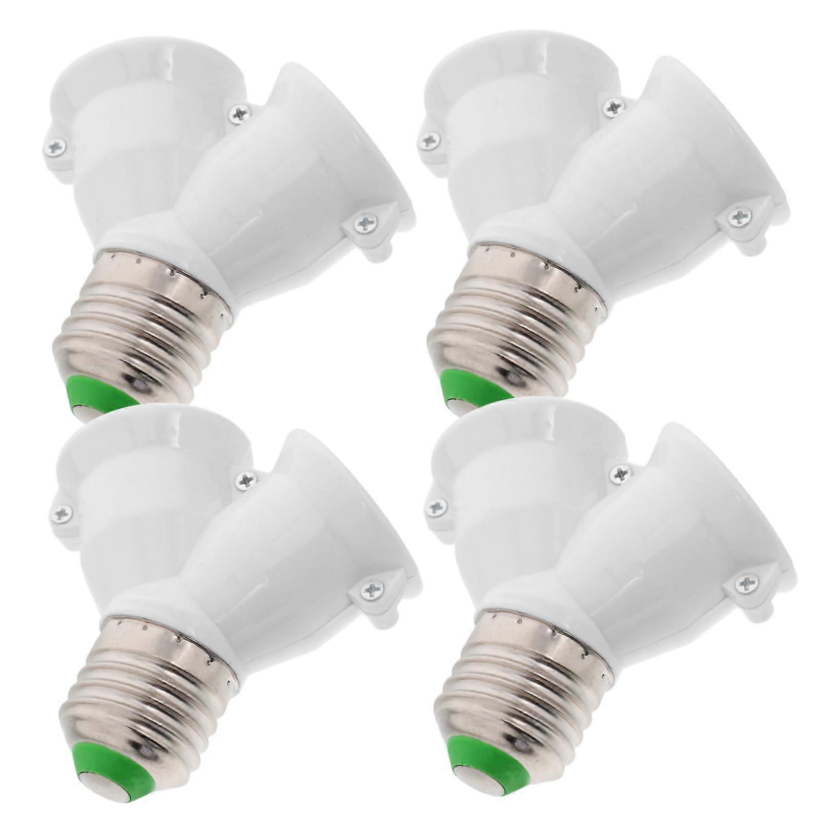 Swivel Socket Lamp Holder 4Pack Light Bulb Base Converter Household Lighting Fixture Replaceable Screw Socket Adapter