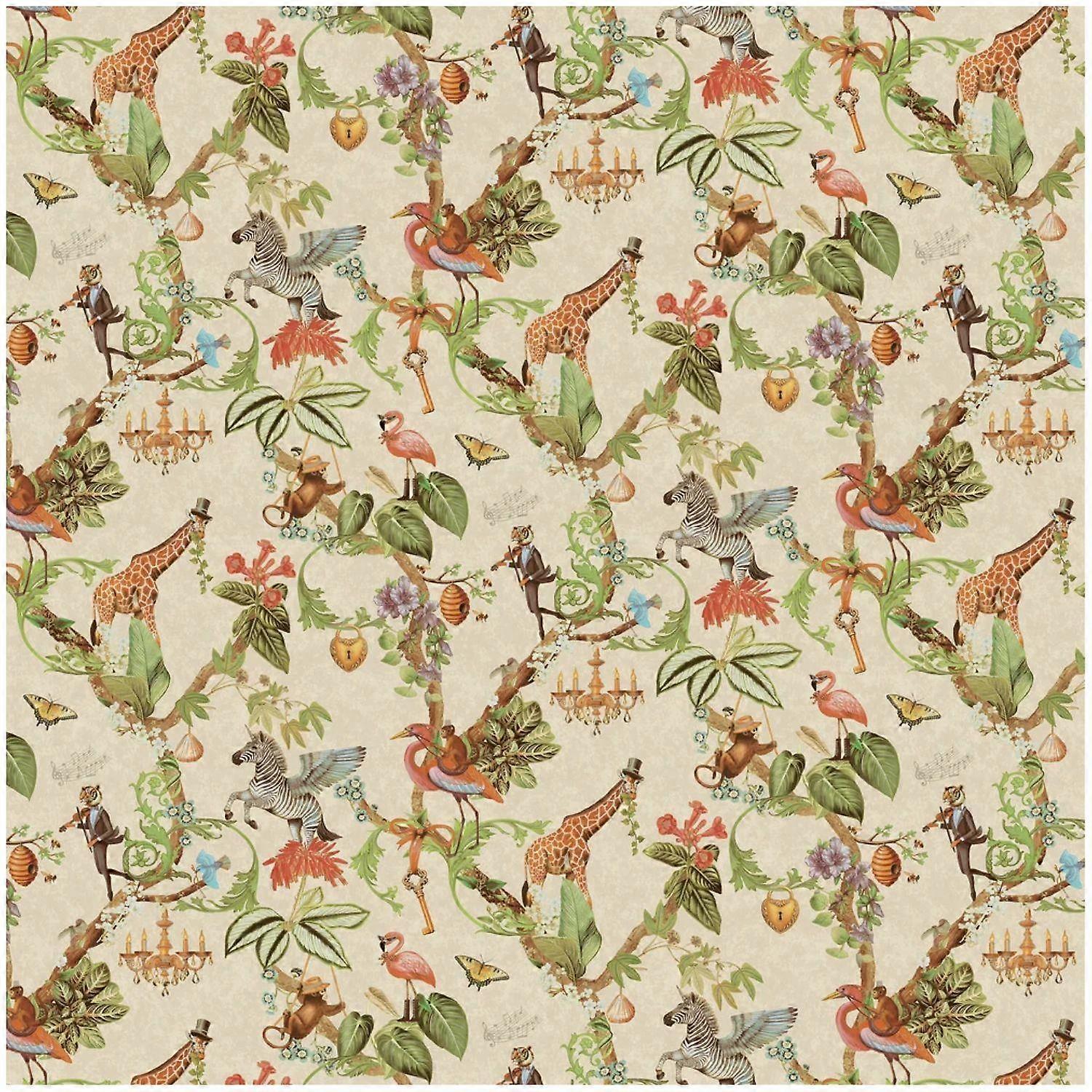 Holden Decor Safari Symphony Beige Wallpaper