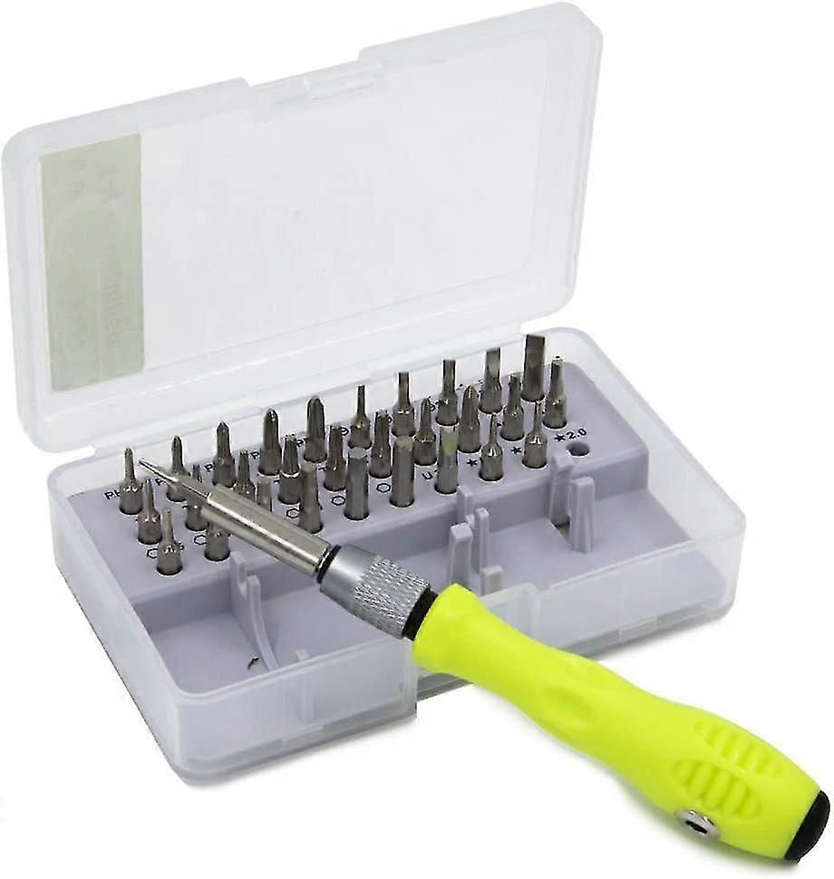 Professional 32 In 1 Screwdriver Kit With 30 Bits And Extendable Shaft For Electronic Devices