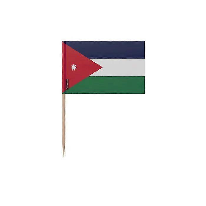 Toothpicks - Multicolor - Jordan Flag - 6.5 cm - 100 pieces - Adhesive Plastic