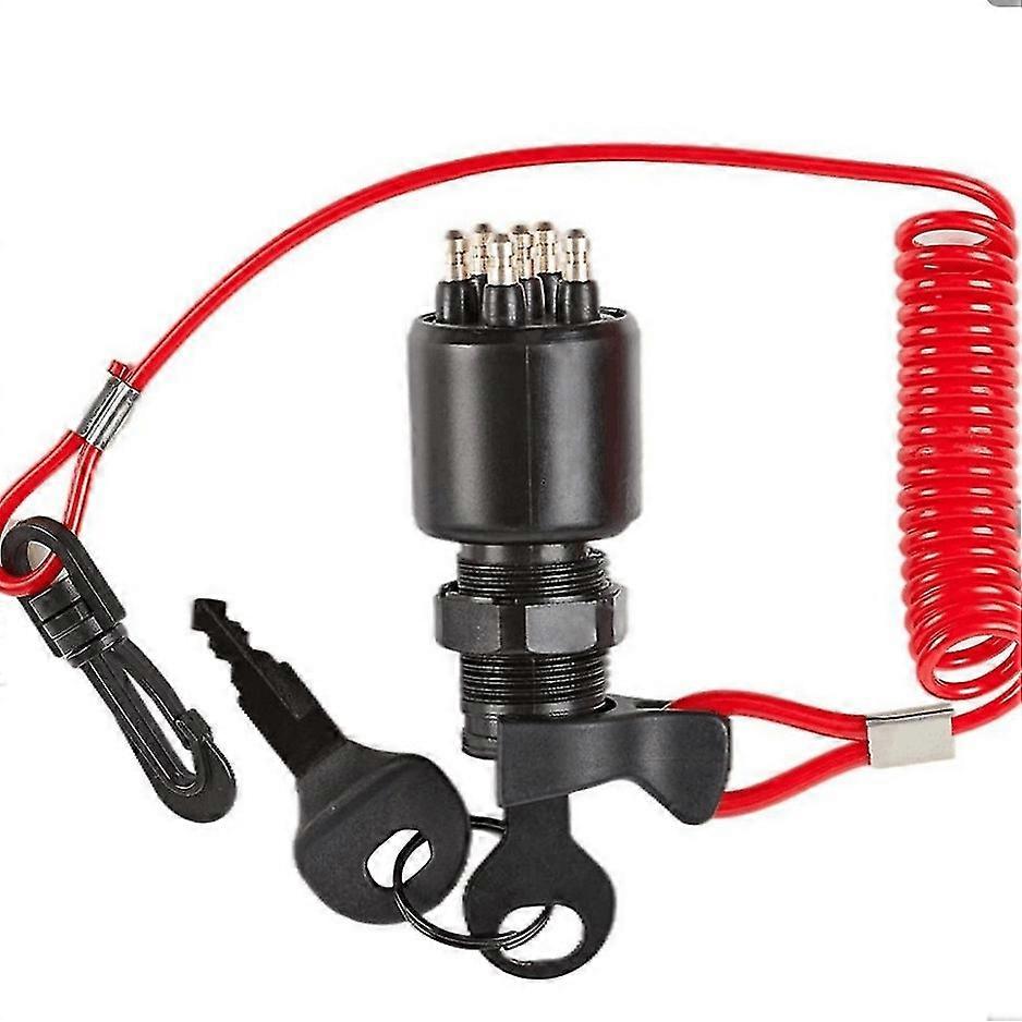 OMC 1996-Up Ignition Switch Key Lanyard – Safety Assembly for Evinrude (Part No. 5005801)