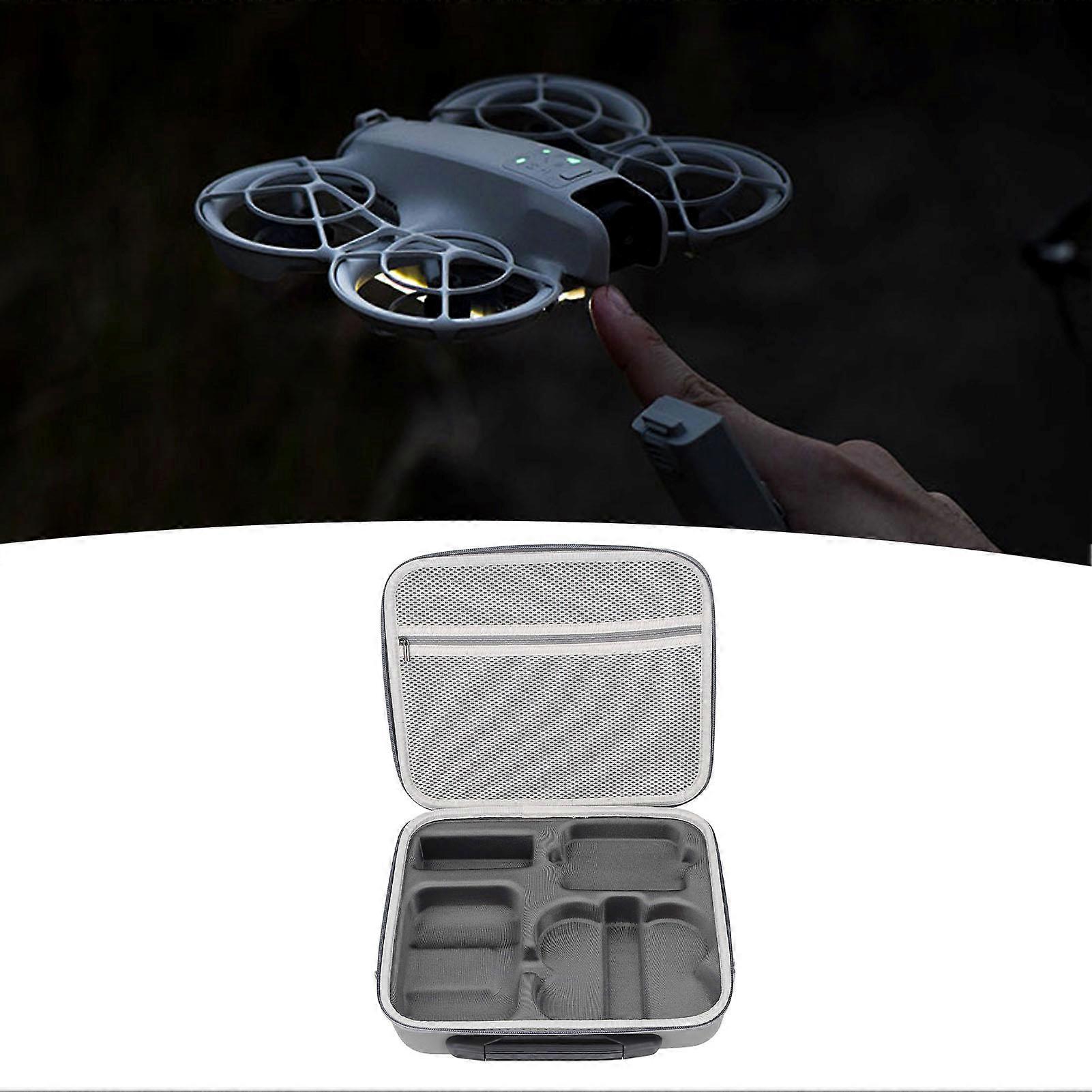 Drone Carrying Case PU Shell Shock Absorbing Lining Dual Zip Protective Storage Bag with Adjustable Shoulder Strap for NEO 