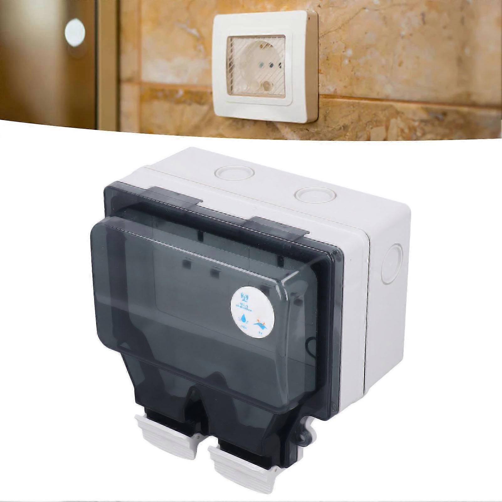 Wifi Smart Socket IP66 Waterproof Support Voice Control Timing 86 Type Outdoor Smart Outlet UK 110‑250V