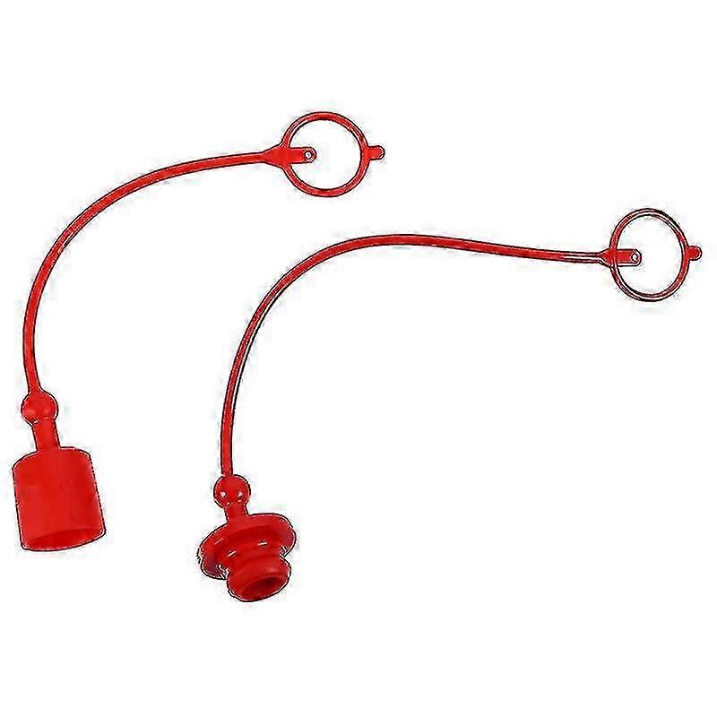 20X2.5x2.5cm Red 1 Wire Caps & Nuts 2 Sets Practical 3/8" Npt Flat Face Hydraulic Quick Connector W