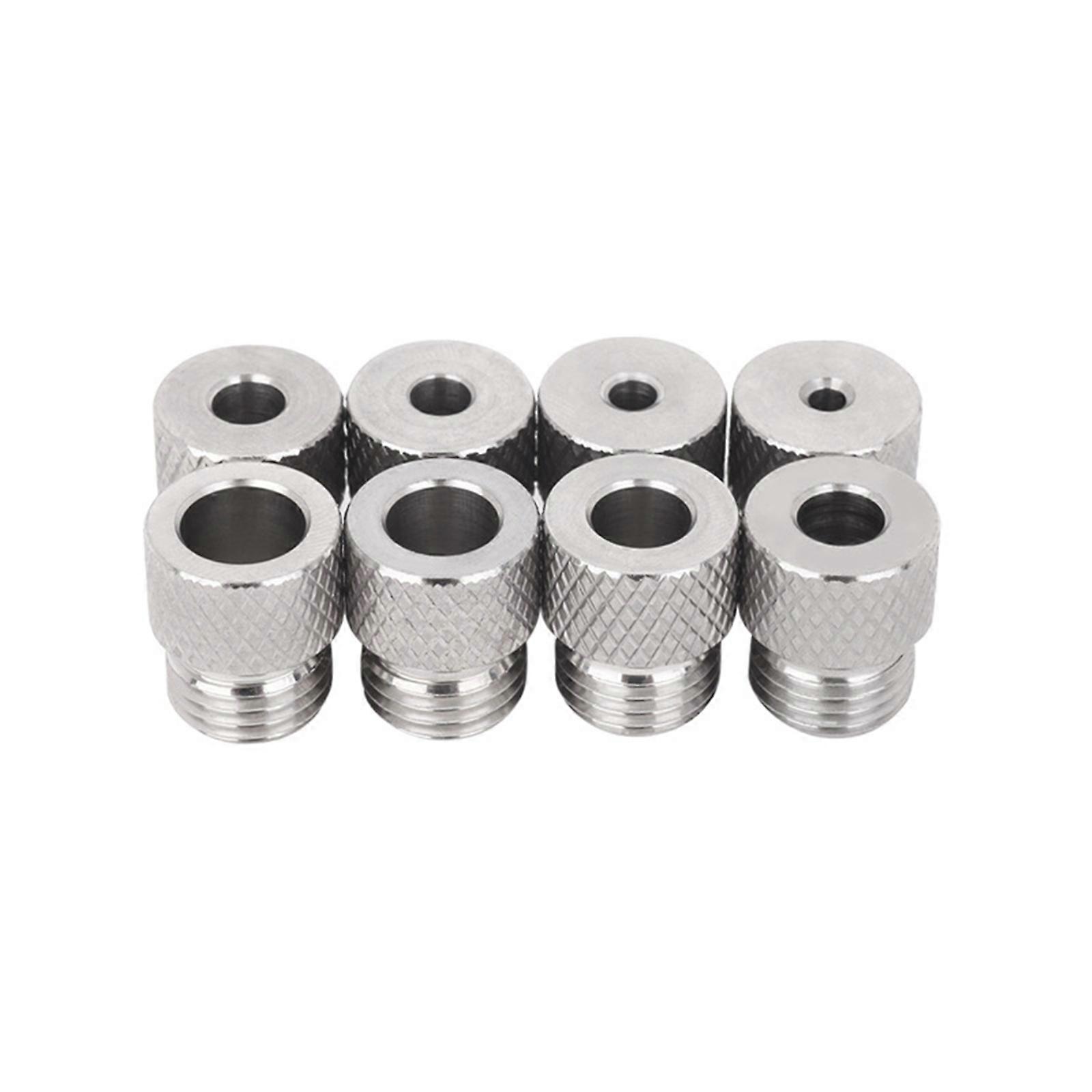 Durability Stainless Steel Drill Bushings 8Pcs Set 3-10mm Hole Option M14x1.5 Coarse Threads For Enhanced Tool Stability Multicolor