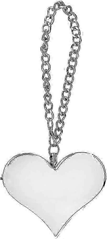 Personal Security Alarm Keychain, Safe Sound Heart Shape 130DB Silver