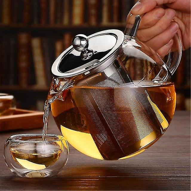 Electric Kettles Glass Stainless Steel Teapot With Infuser Filter
