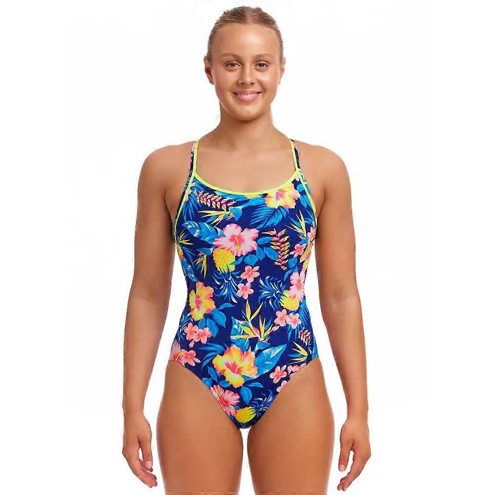 Funkita Maillot de bain In Bloom Diamond Back - Bleu
