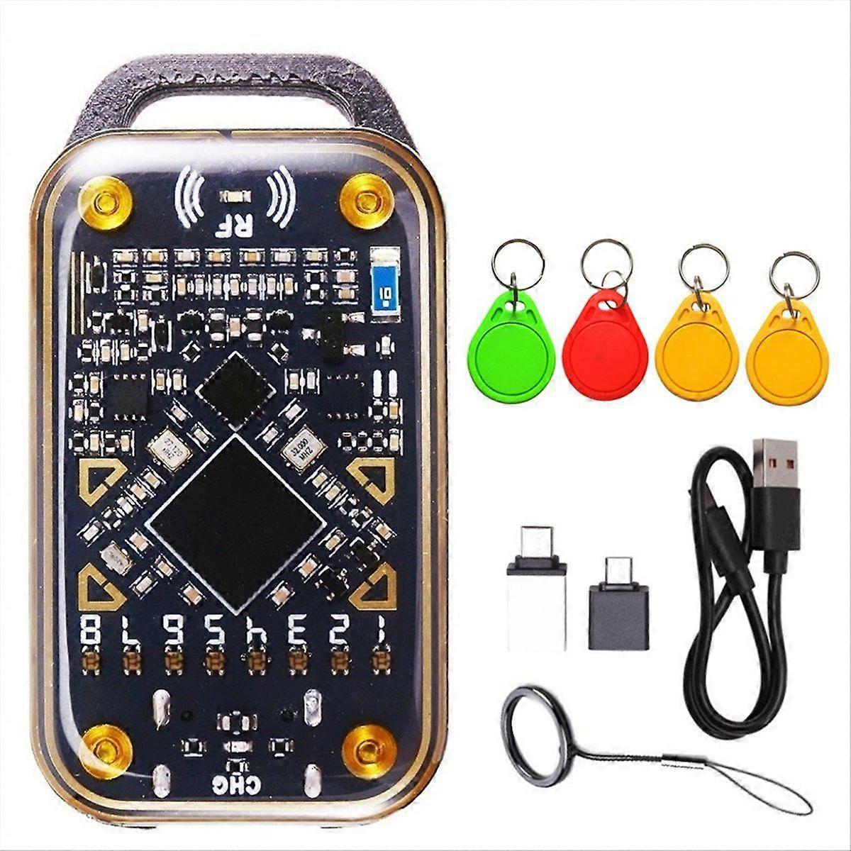 Chameleon Ultra RFID Smart Chip Reader Émulateur de carte à puce Duplicateur + 2XCUID / UID Porte-clés 125K 13.5