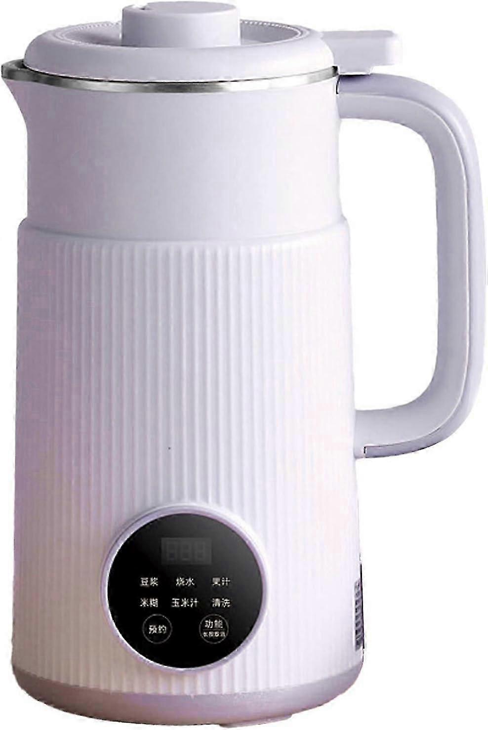 Soy Milk Machine, Digital Display, Simple Operation, Soy Milk Maker for Drinks (Light Purple)