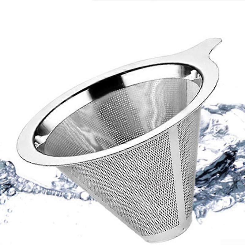 Stainless Steel Coffee Dripper Pour Over Size Large Double Layered Mesh For Enhanced Flavor Extraction