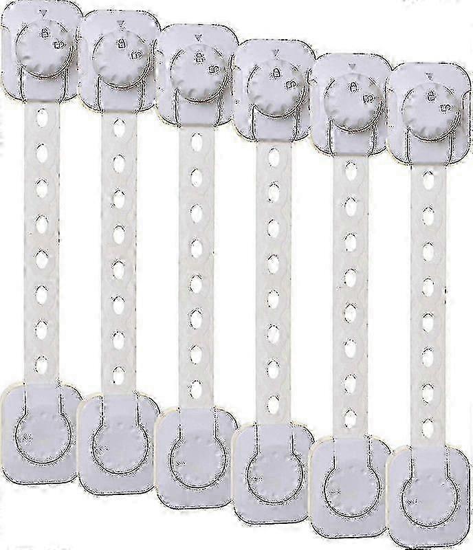 Twist "N Lock Multipurpose Latch - Child Safety Locks - White - 6 Pack - Model G1435