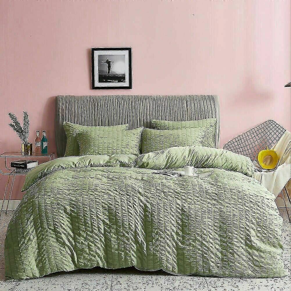 Popcorn sängkläder påslakan set veckade sängkläder andas Twin Queen Kingab