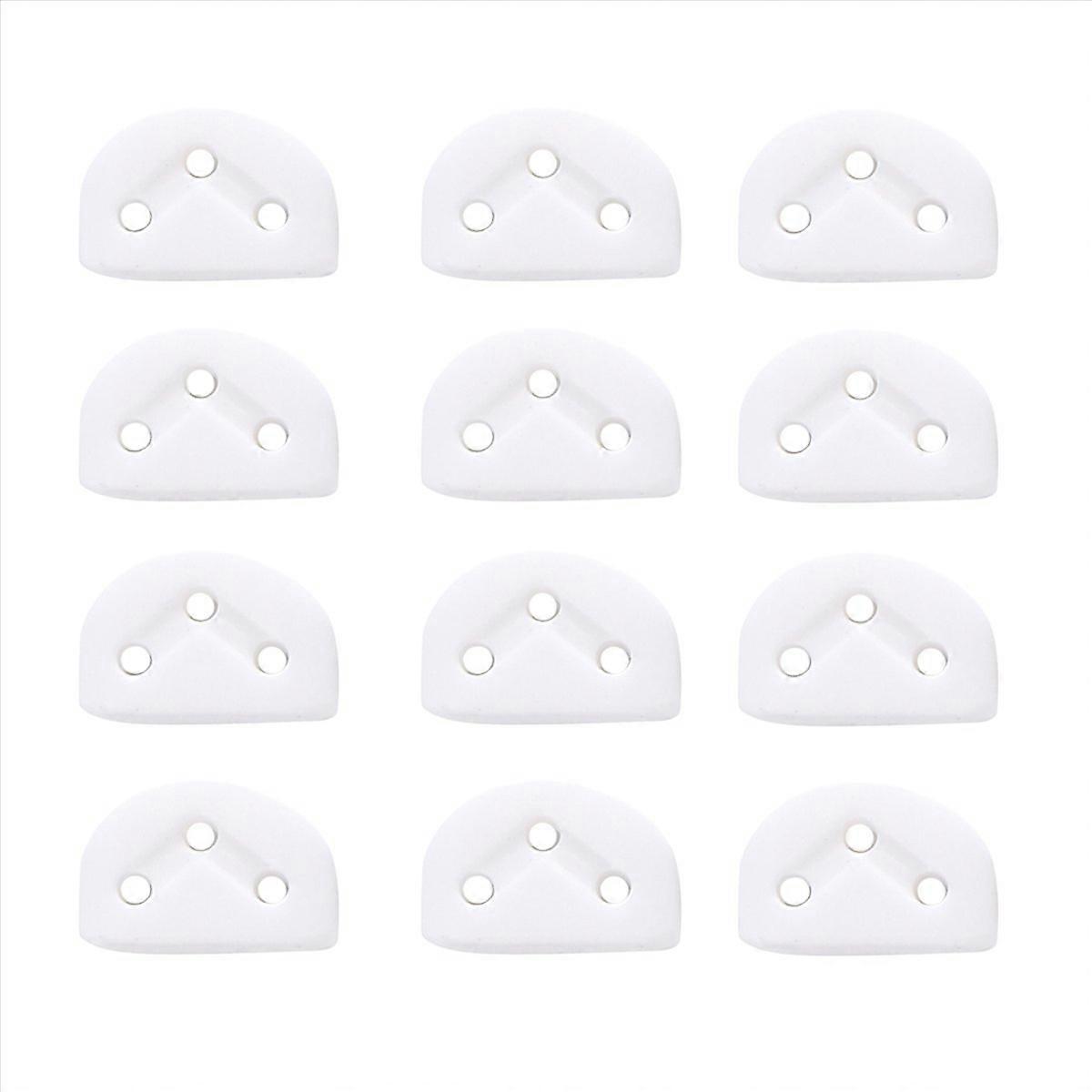 12Pcs Classical Guitar Rollers String Locks Nut Block Clamp, White