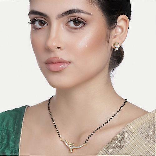 Estele Mangalsutra 24k Gold Wrapped Necklace Set