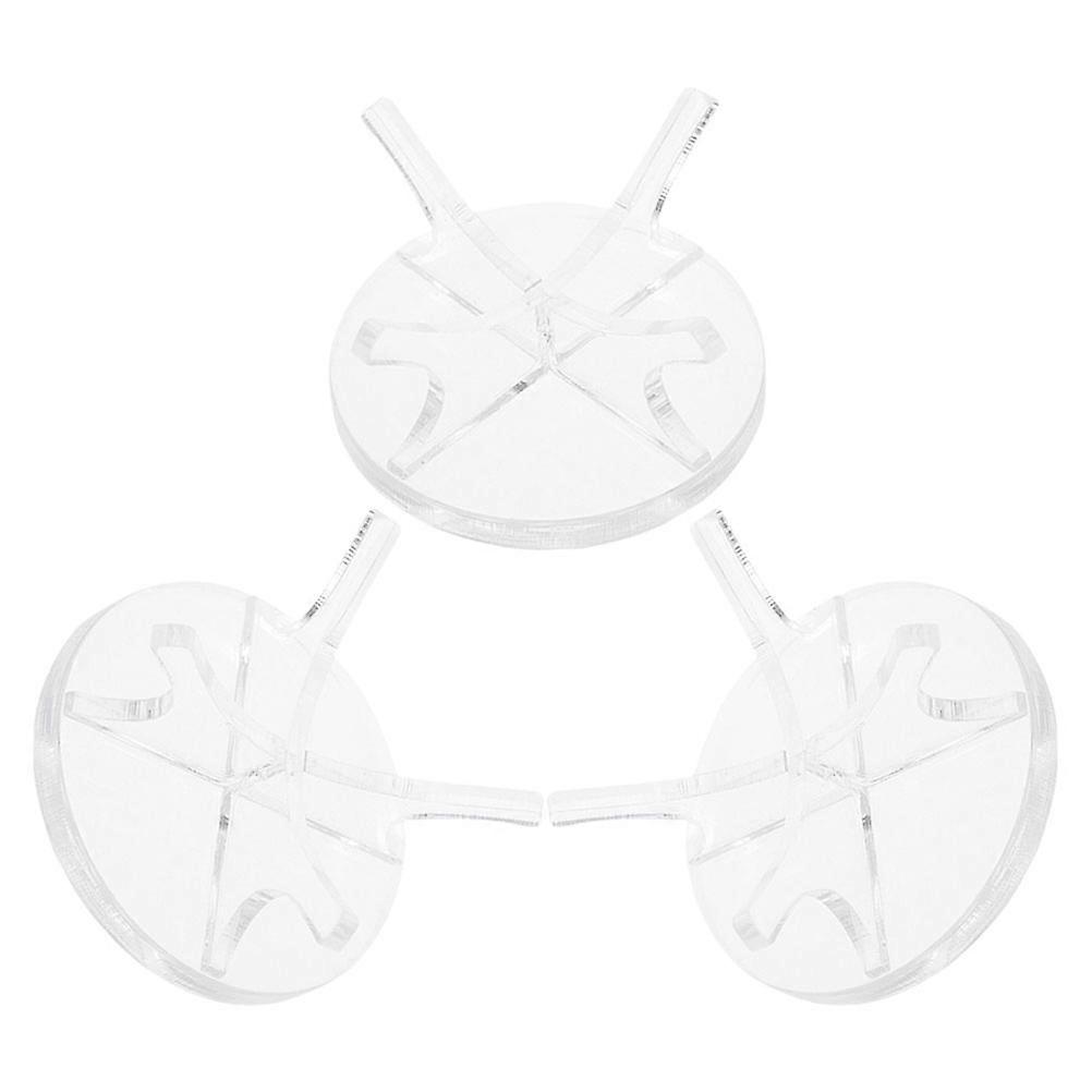Multipurpose Acrylic Baseball Stand for Display 3Pcs Transparent Holder