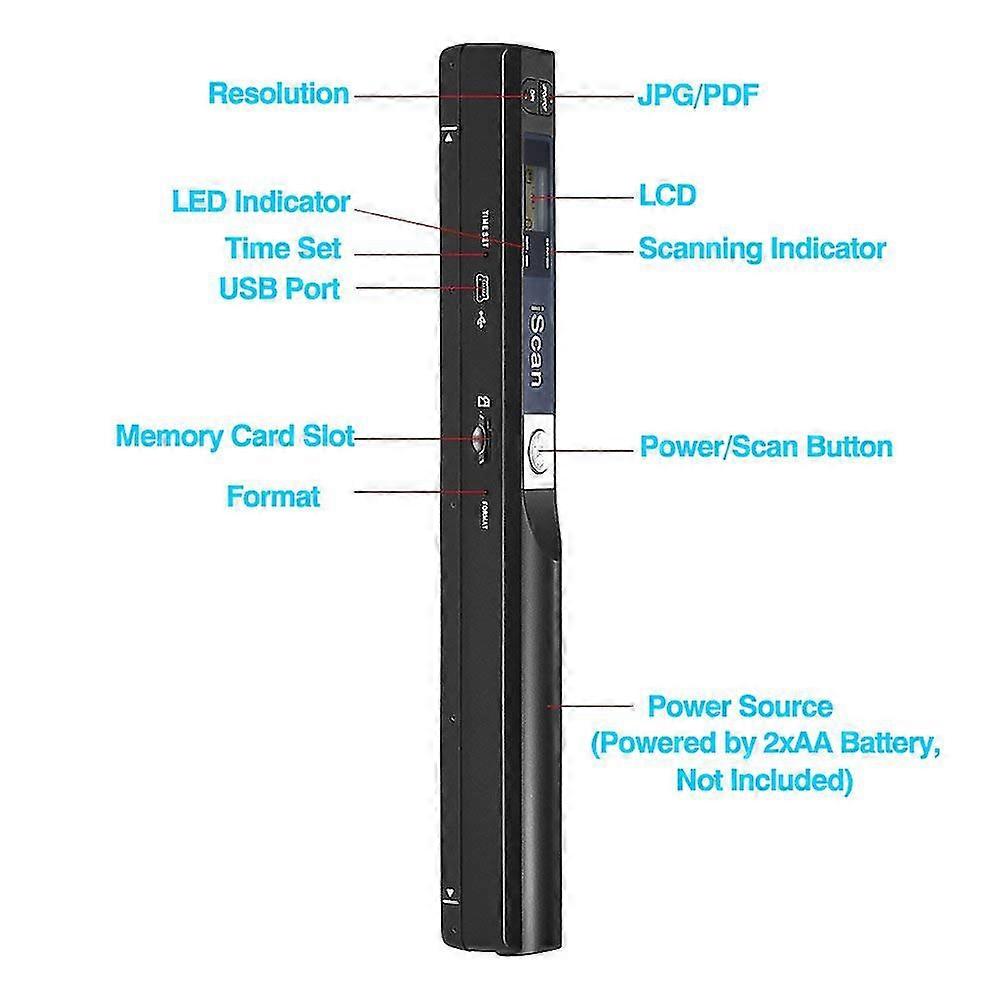 Handheld Scanner A4 Document Book Pen Scanner Portable Colorful Scanner Mini Handscanner Support Jpeg Or Pdf