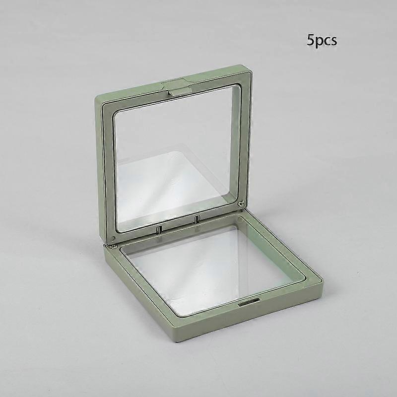 3D Floating Display Box, Dustproof Jewelry Packaging, Transparent Hanging Storage Box for Storing Necklaces, Bracelets, Rings, Coins, Earrin