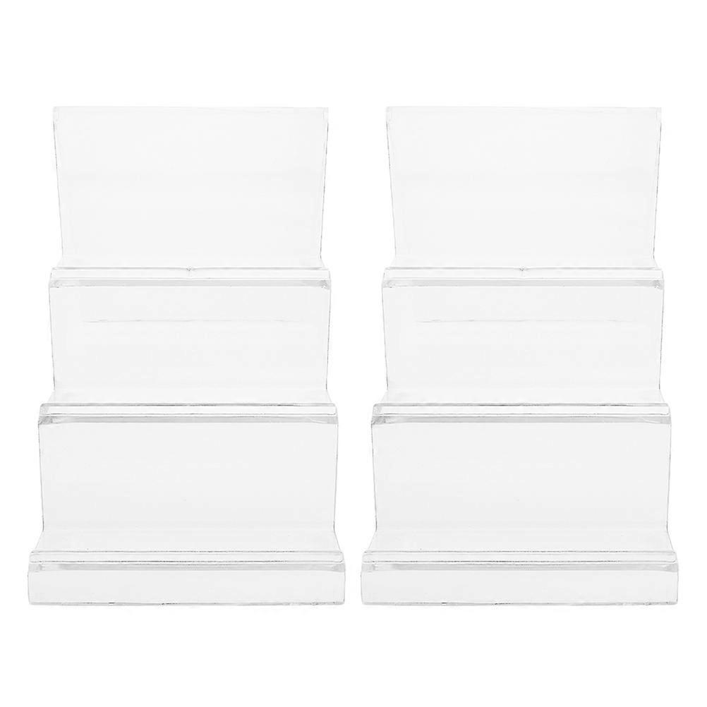 2Pcs Transparent Acrylic Desktop Storage Rack for Organizing Masks
