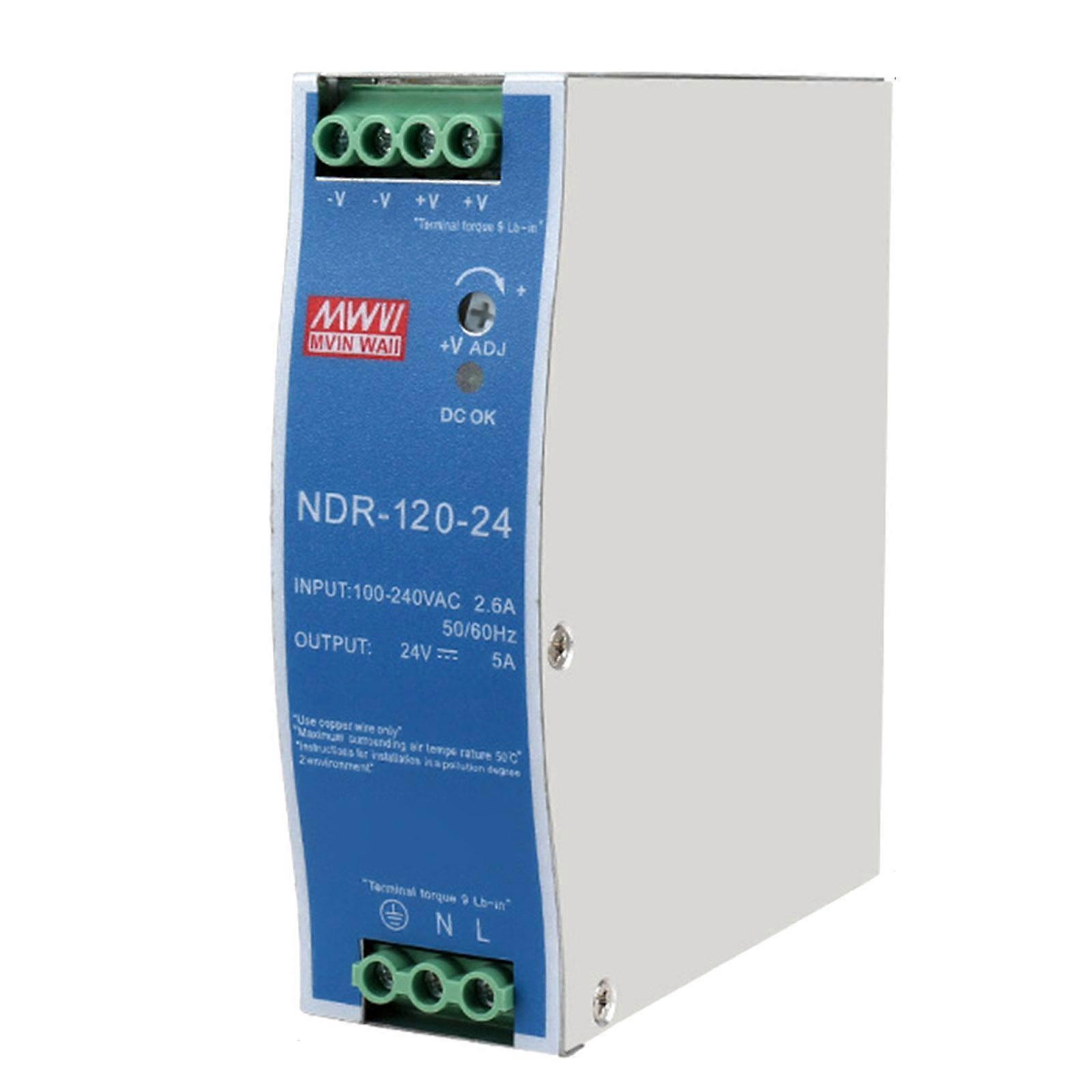 120W High Efficiency Rail Mounted Power Supply 12V/24V Din Rail Switching Power Supply For Automation Devices Enduring Multicolor