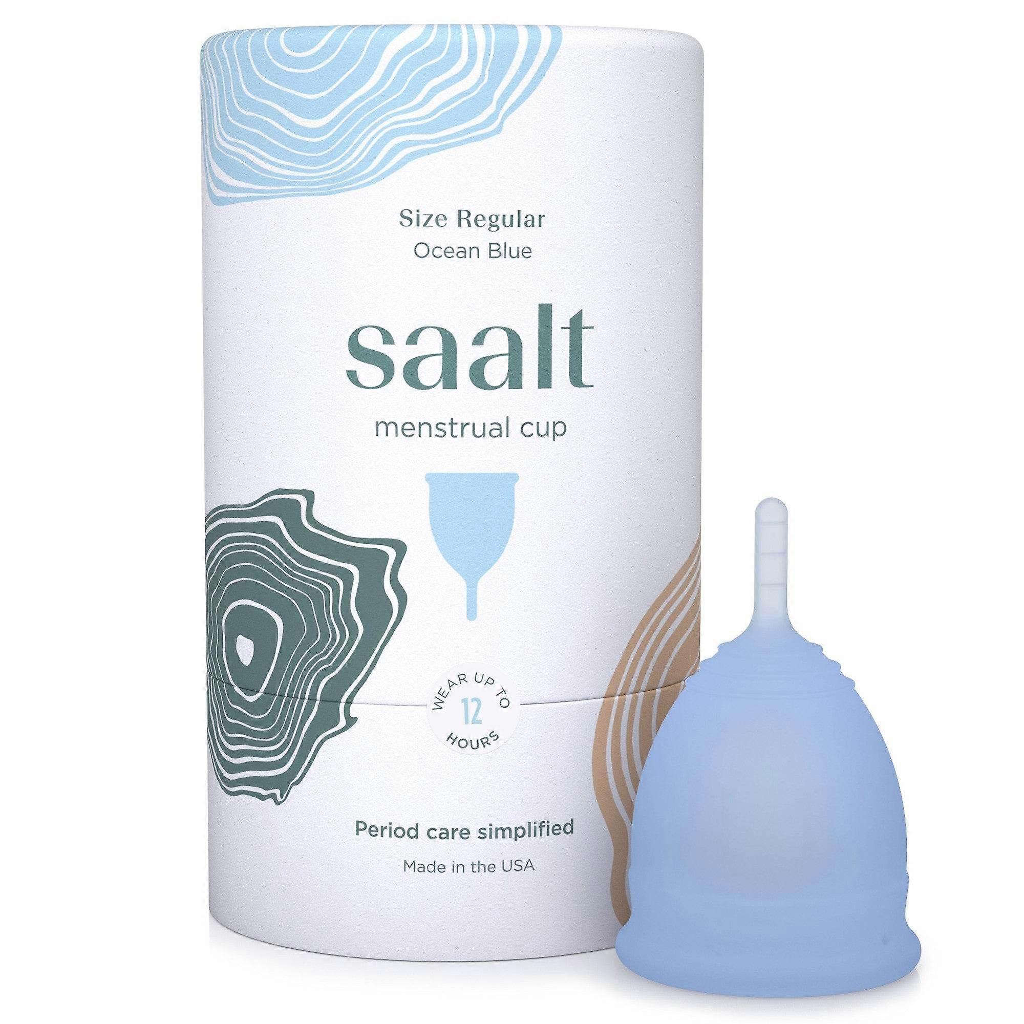 Saalt Menstrual Cup, Ocean Blue, Regular, 1 Ea