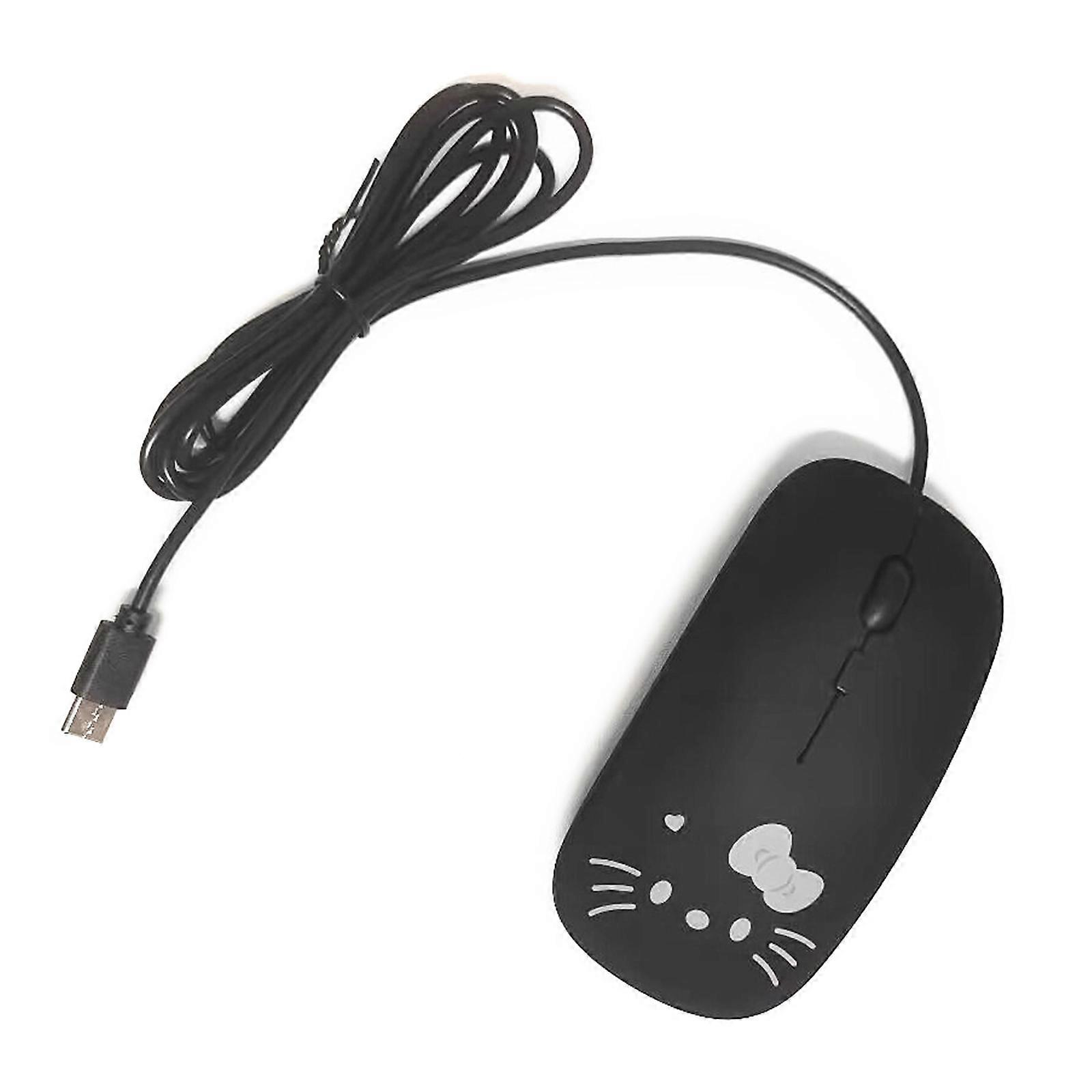 Quiet Wireless Mouse for PC Ergonomic Shape Rechargeable USB C Bluetooth-compatible 2.4Ghz Mode 1600DPI  Black