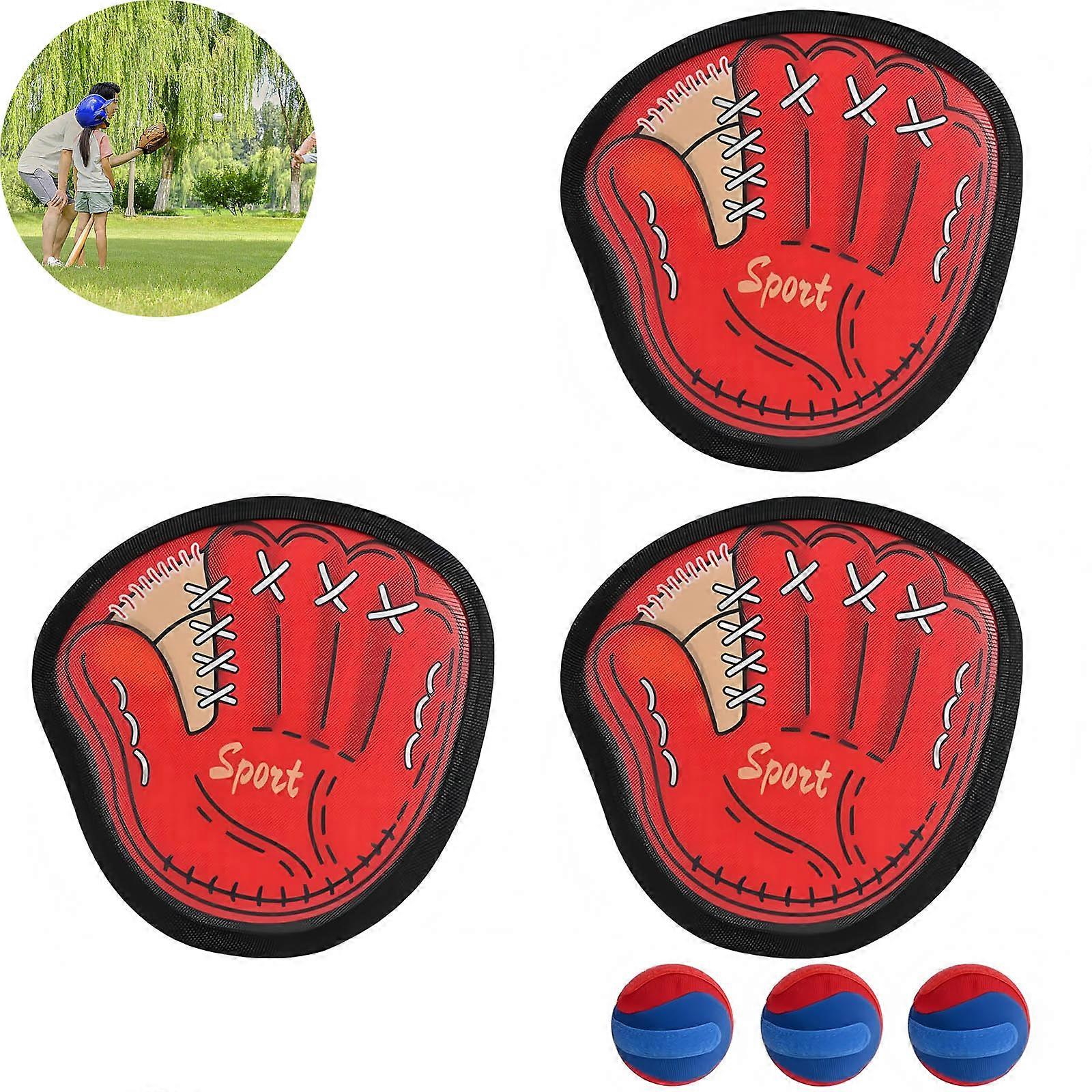Kids Baseball Practice Game Set Upgraded Stick Paddles Travel Friendly Storage Bag For Backyard Parties Birthday Gifts Multicolor