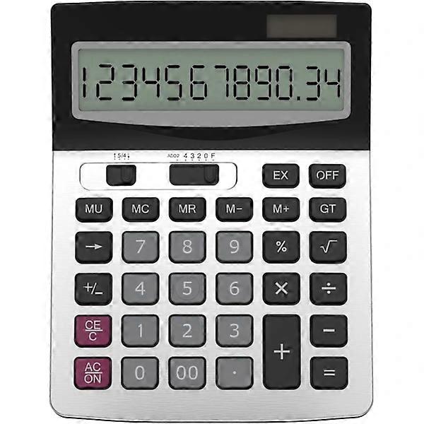 12-digit desktop calculator with standard function, silver YC