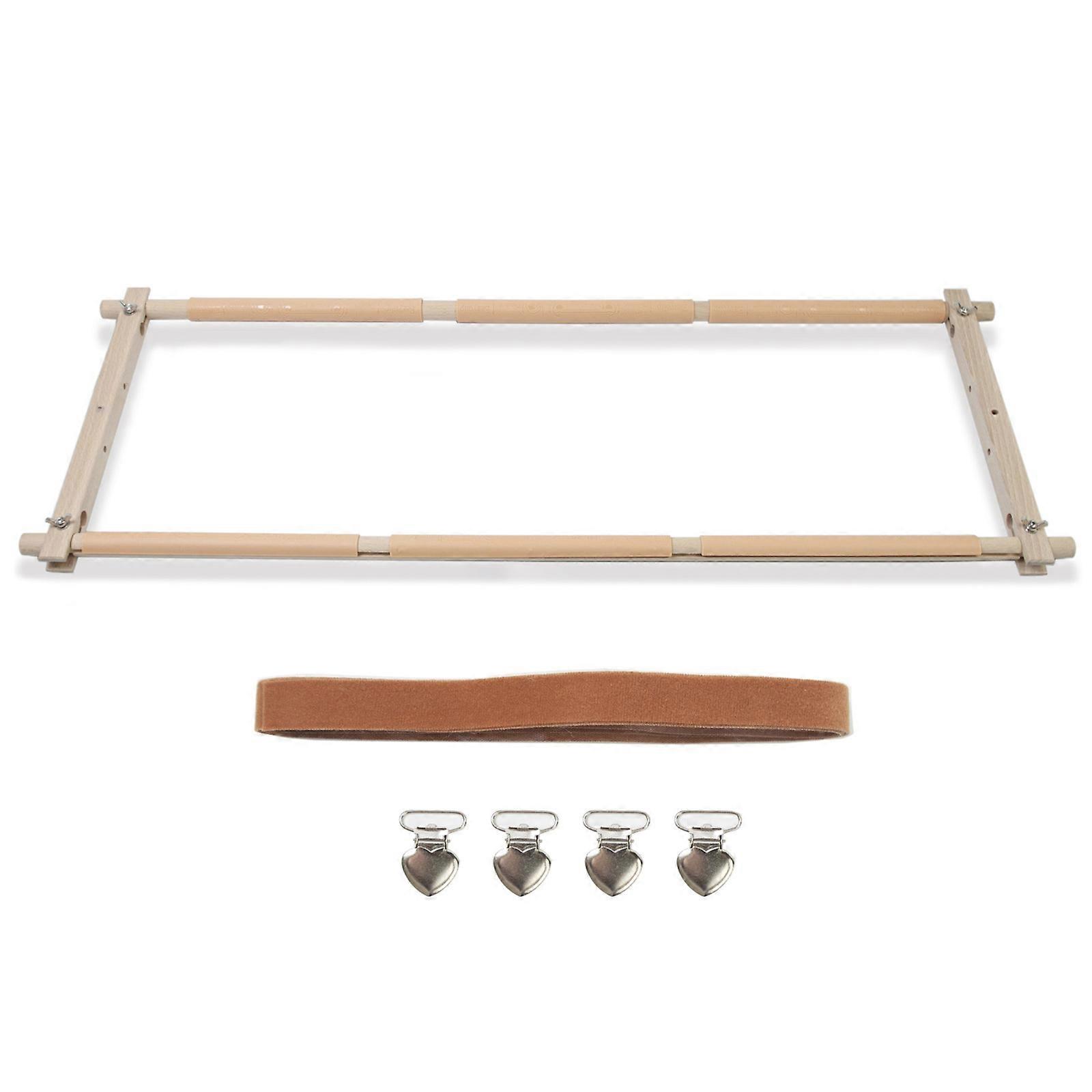 Wood Cross Stitches Frame Hands-Frees Cross Stitches Holder Stand, Quilt Frame Needlepoint Holder Floor Table Lap Stand Multicolor