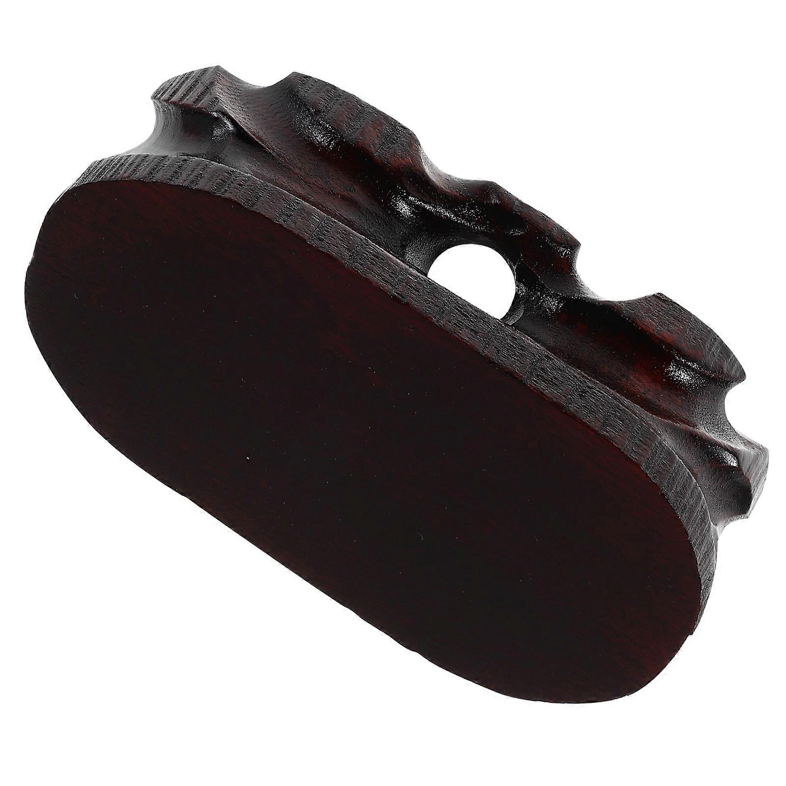 Vintage Vase Display Stand Solid Wood Riser for Decoration Dark Brown