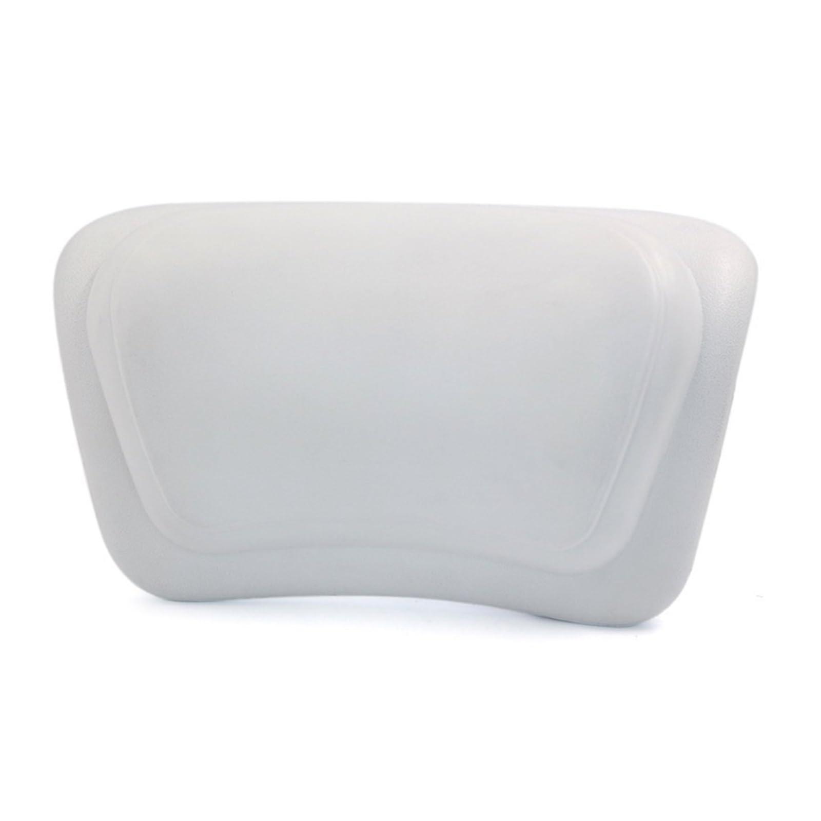 Bathtub Pillow with Neck Support and Suction Cups for Comfortable Home Spa Soaking (White)