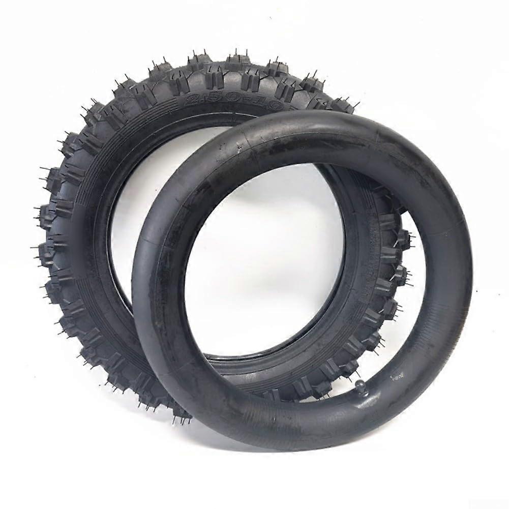 14 inch Motorcycle Inner and Outer Tire Set with Straight and Curved Valve for Wet and OffRoad Traction