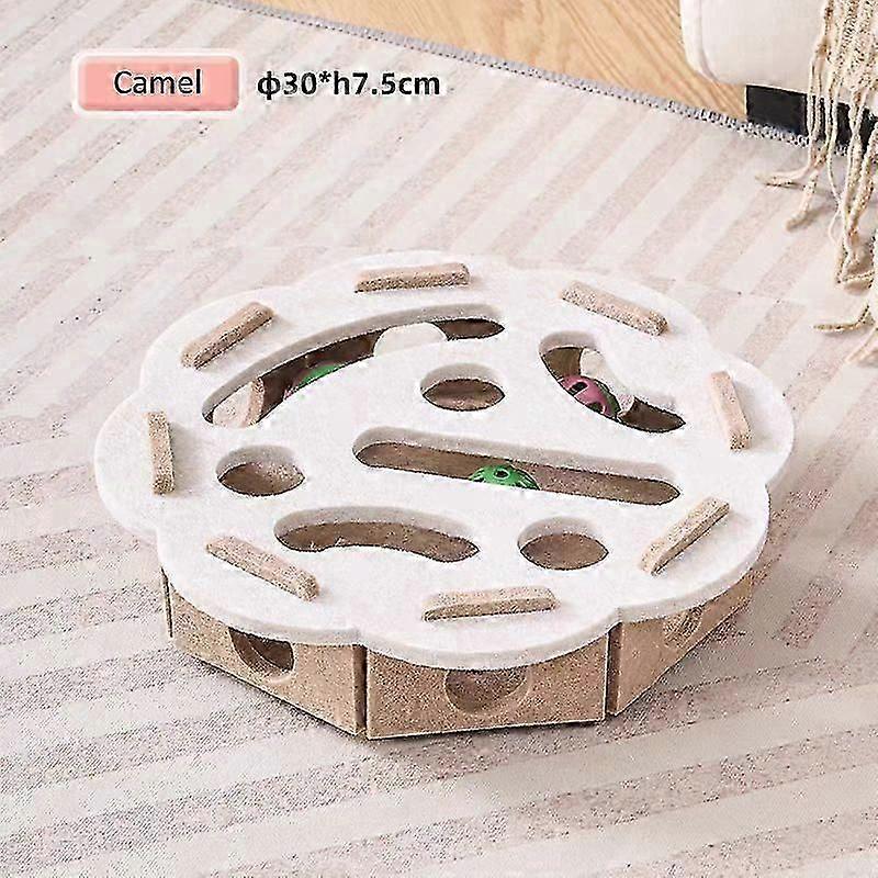 Interactive Cat Toy Puzzle Toys for Indoor Cats Felt Maze Box Kittern Toys Pet Cat Games Self Play Fun Exercise Hide Seek Moving Cat Toy for Bored Cat