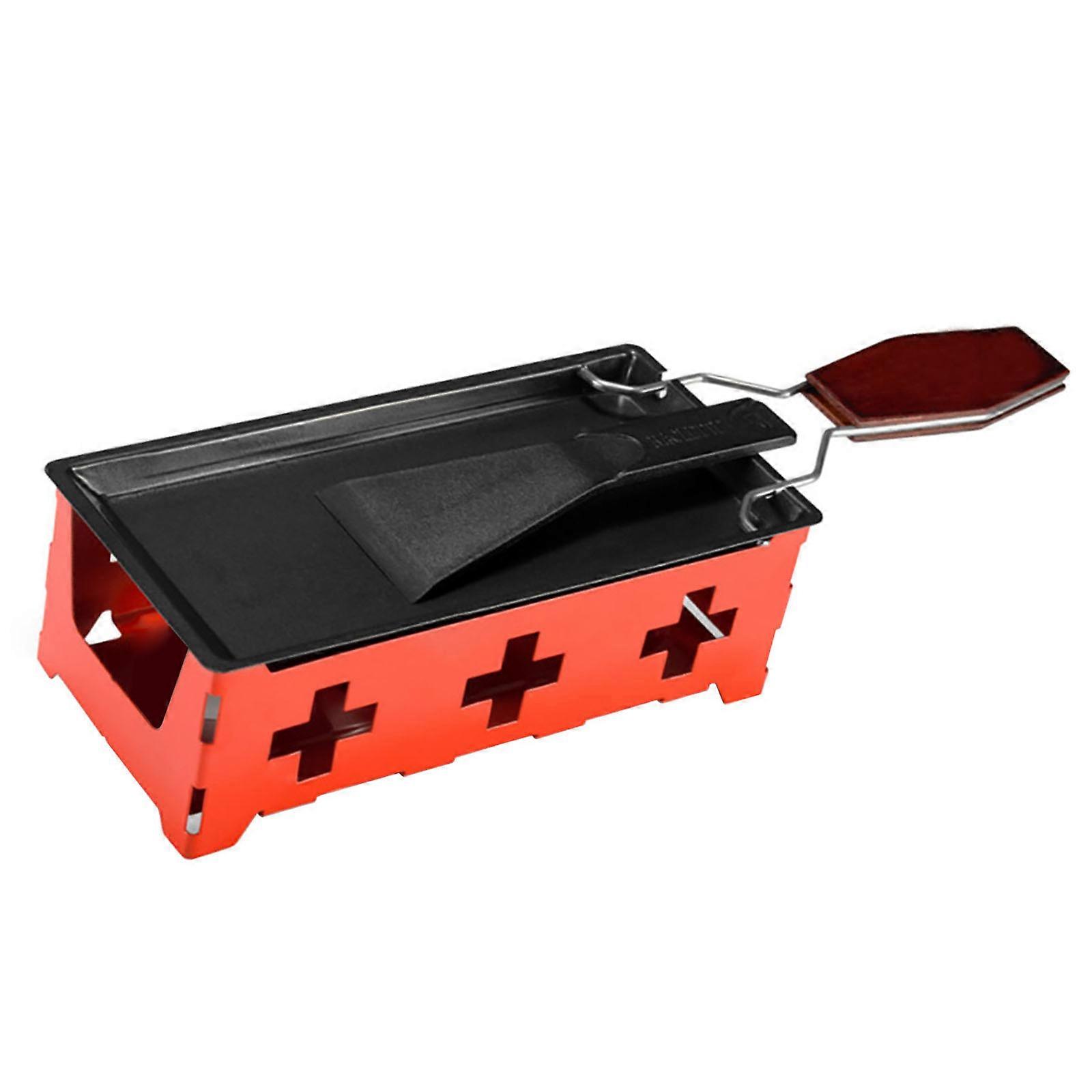 Practical Gourmets Grills Cheese Melter Effective Cheese Barbeclettes Set with Spatula for Home Parties and Gatherings Multicolor