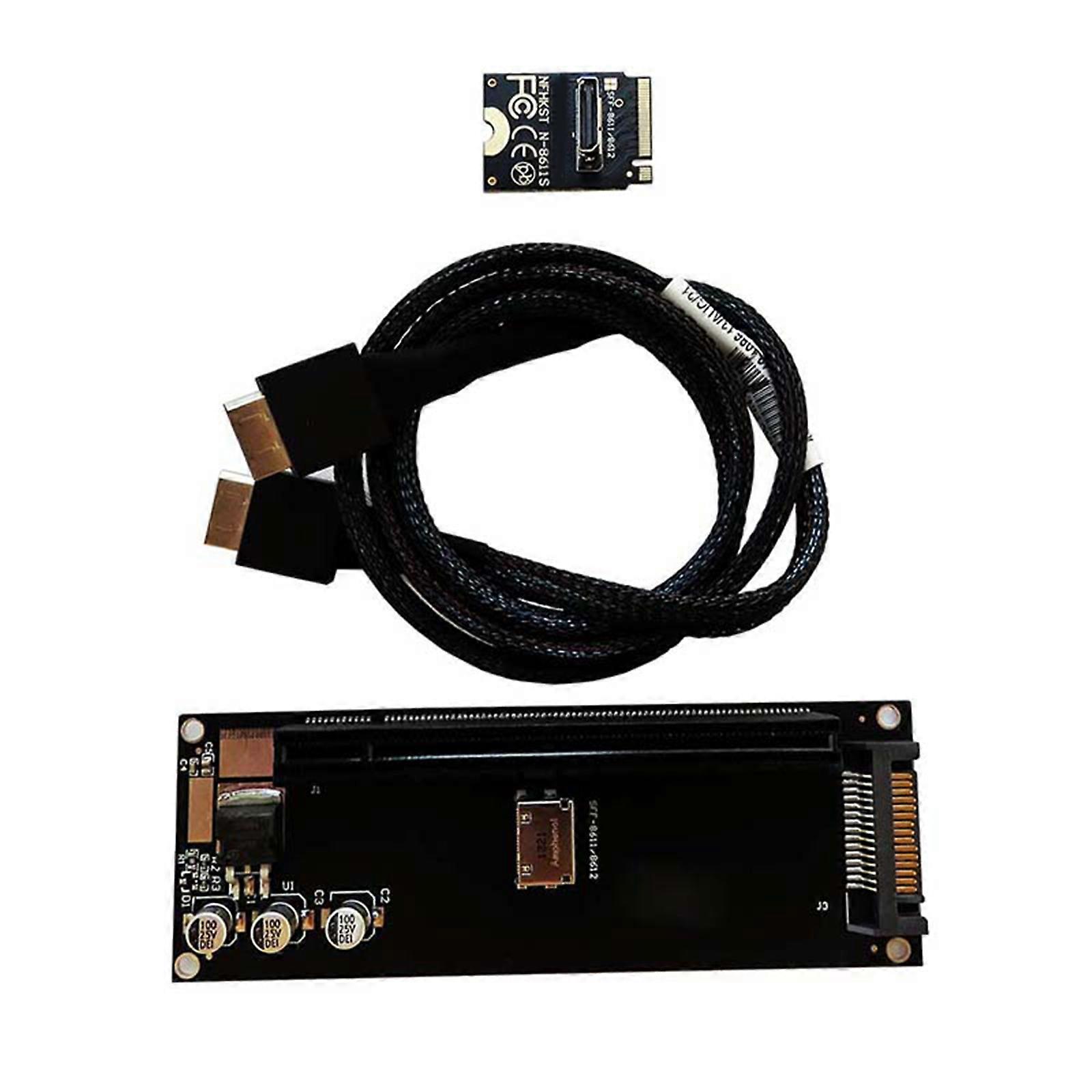 M Key M.2 SSD to Oculink SFF-8612 SFF-8611 Expansion Card M.2 NVMe Adapter Raisers M.2 To SFF-8612 Adapter Multicolor