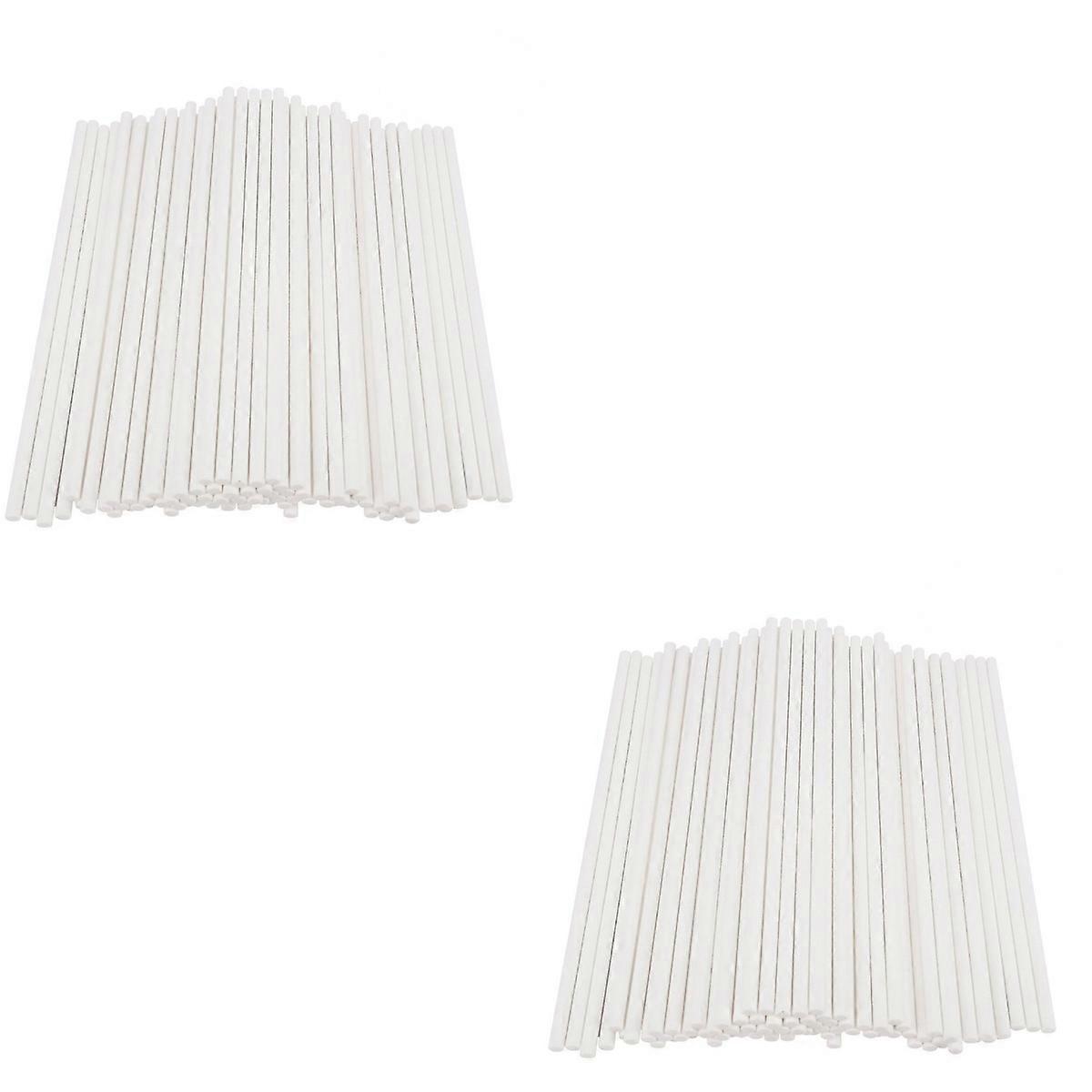 White 300 Pcs Lollipops Capacillos Para Cupcake DIY Paper Stick Solid