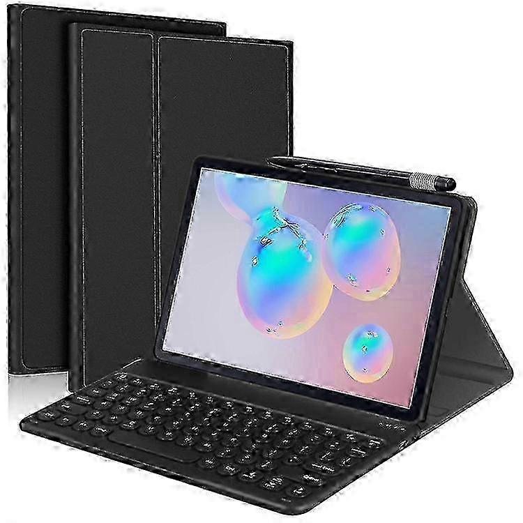 Compatível com Samsung Galaxy Tab S6 (SM-T860 / T865 / T867) Capa de couro para teclado Bluetooth destacável com suporte para S Pen