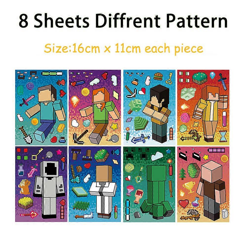 Toy puzzle stickers cartoon My World Make a face game face changing stickers waterproof craft puzzle