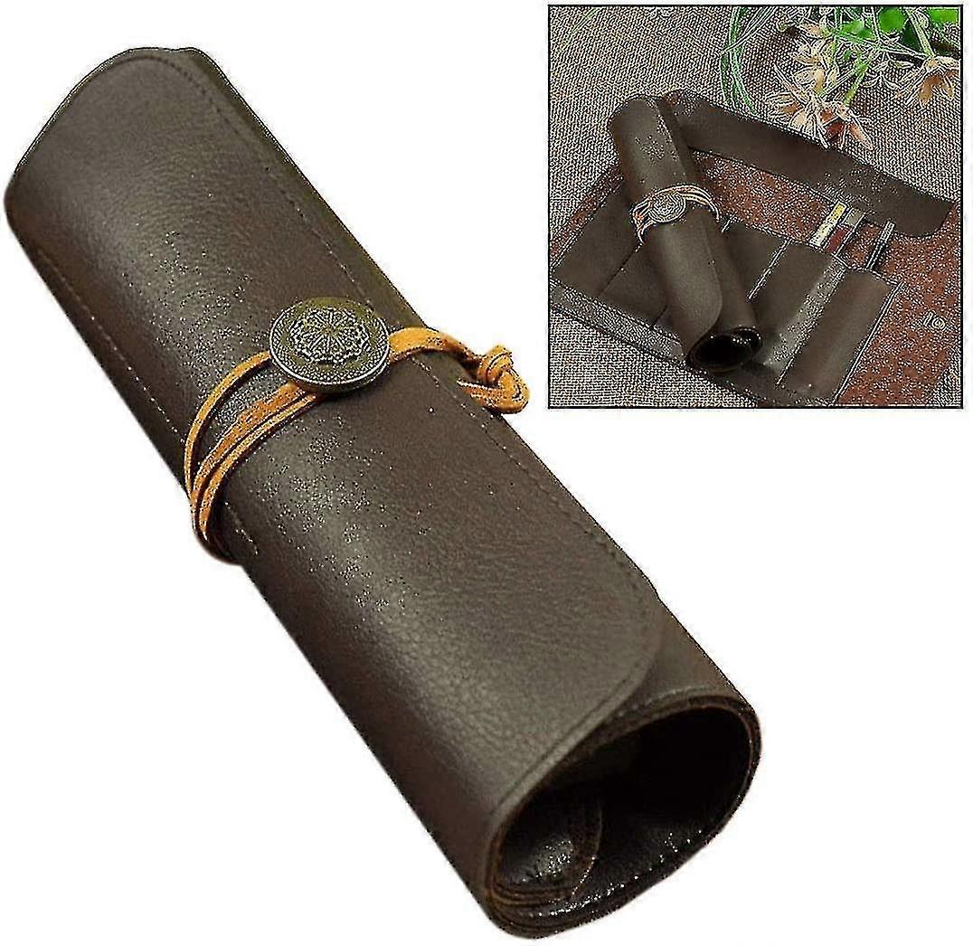 Waterproof PU Leather Knife Roll for Chef Storage, Portable Tool Organizer