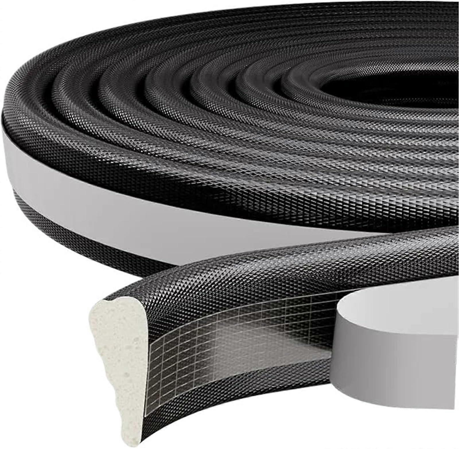 Door Draft Stopper Soundproof Weather Stripping Foam Seal for Sliding Doors and Windows Black 20M