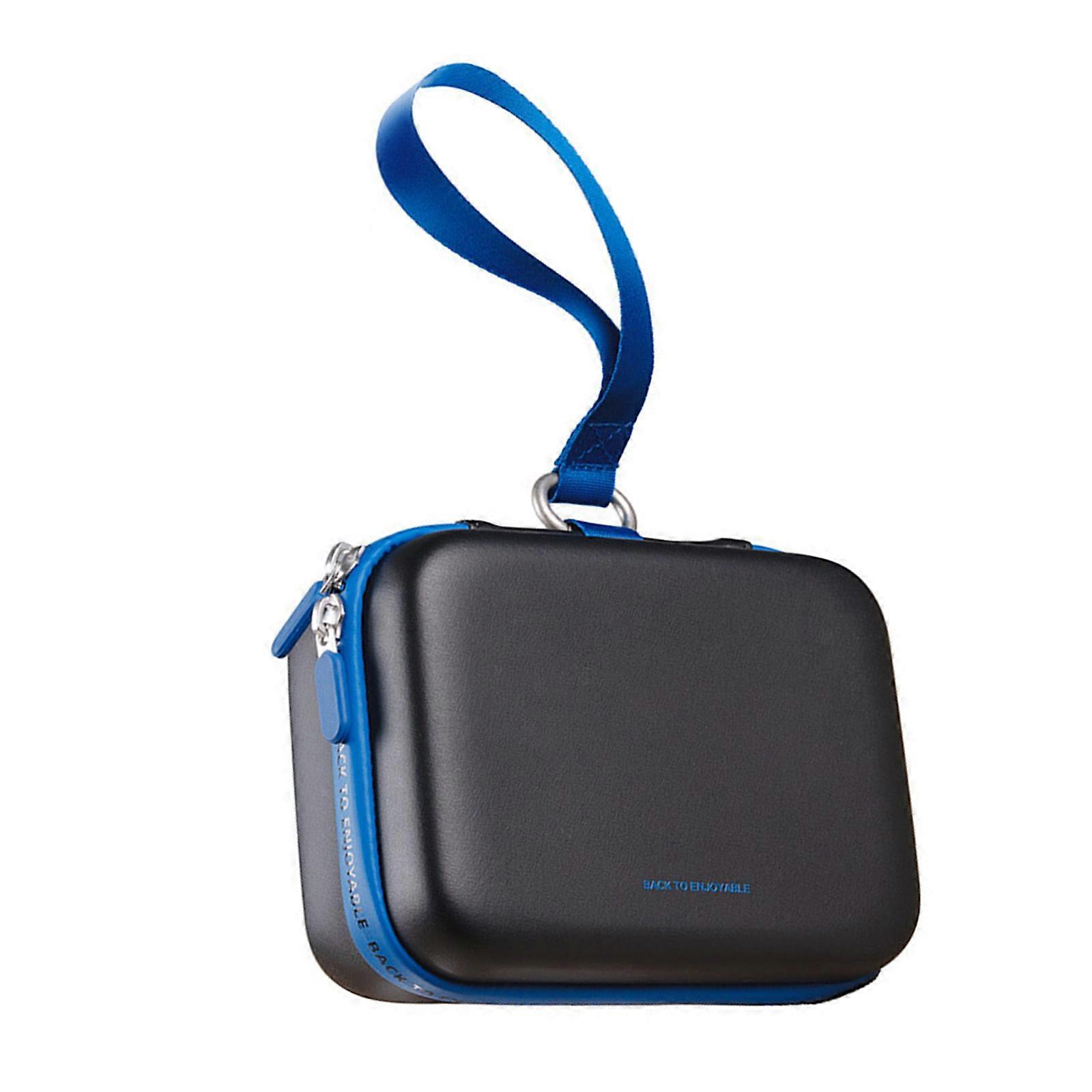 Leather Carrying Case Storage Bag for Action 6 Carrying Case Handbag Protective Box for Action 6 Camera Accessories  Black and blue