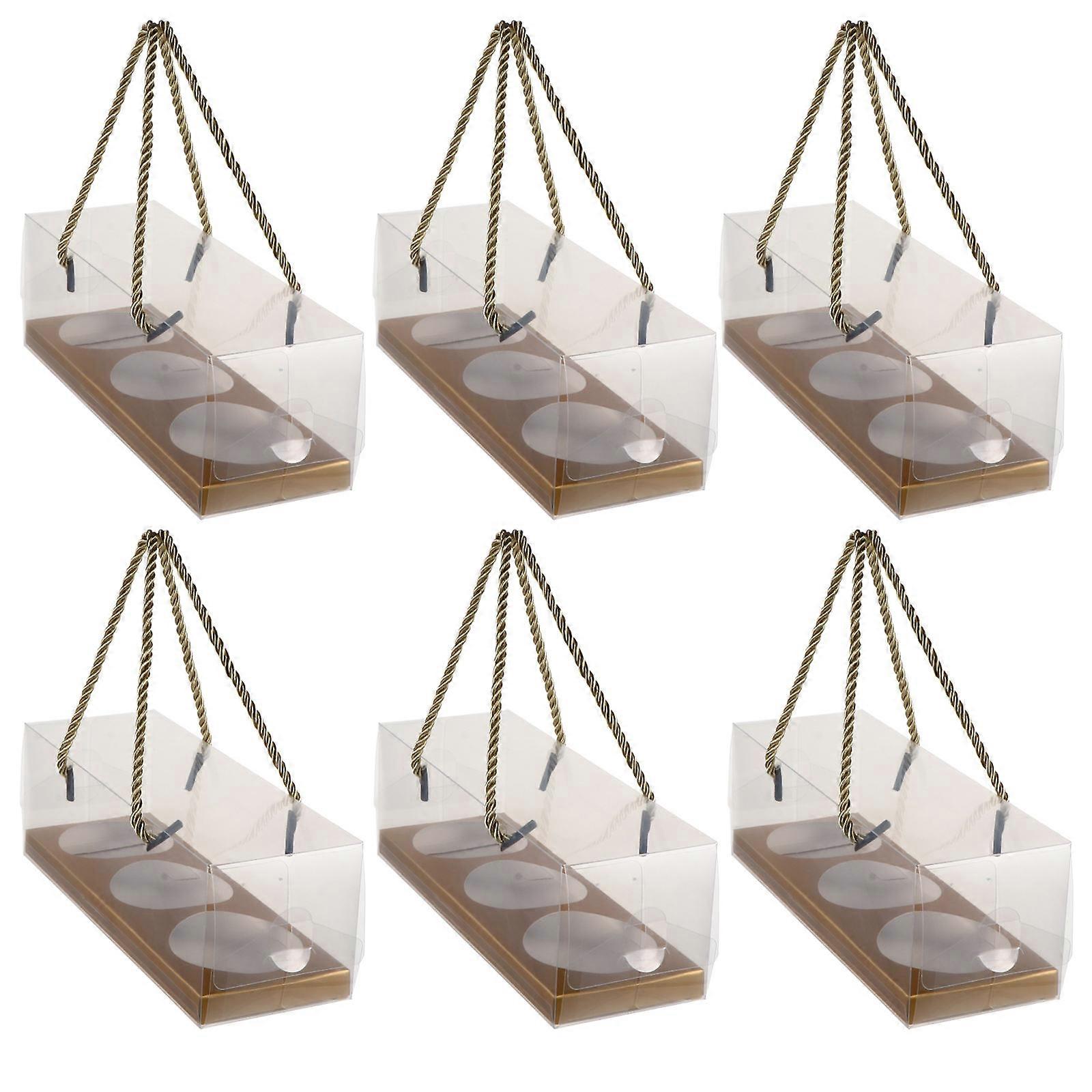 Egg-Yolk Puff Packaging Boxes for Storage 10Pcs Paper and Plastic Bakery Boxes