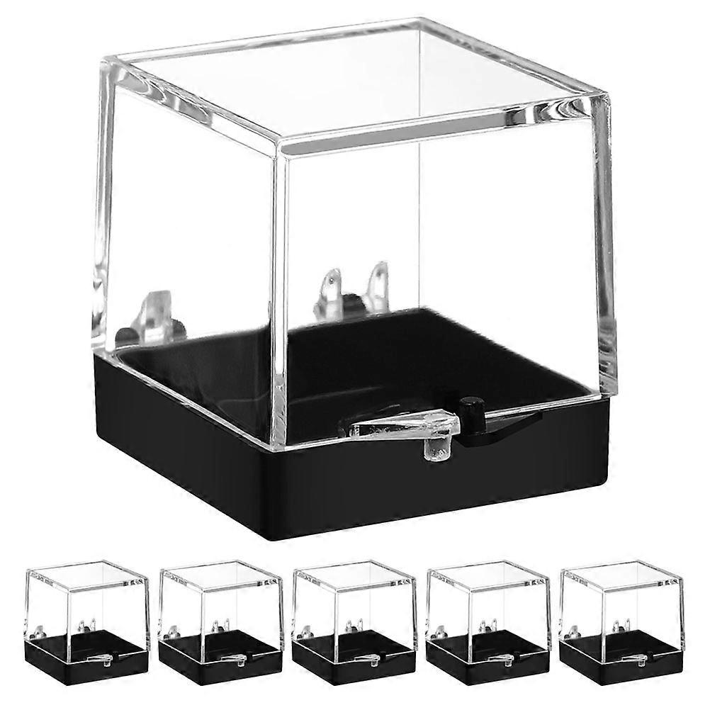 Rock Storage Specimen Display Box for Storage 6Pcs Clear Transparent Collection Box