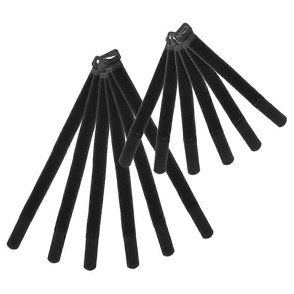 Bike Rack Straps for Organizing Use Made of Durable Nylon Black Color Pack of 12 Adjustable