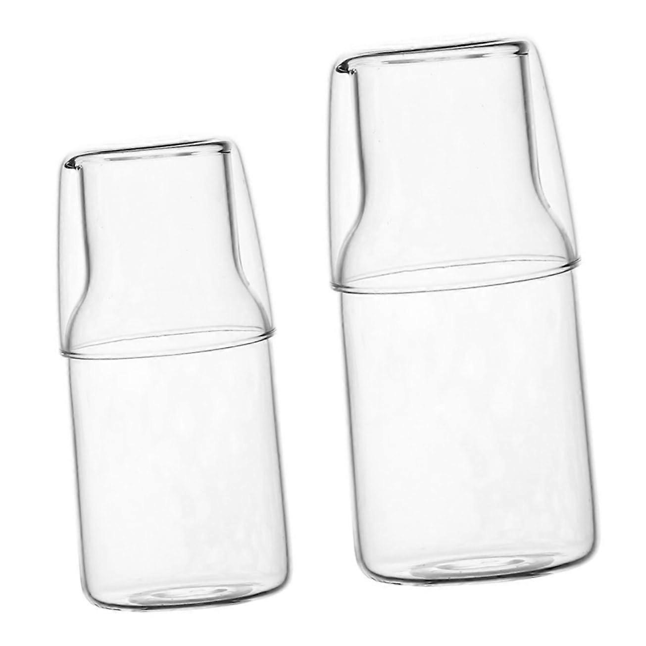 Glass Water Carafe Set with Cup,  Borosilicate, Hot and Cold Drink Pitcher for Bedroom Use